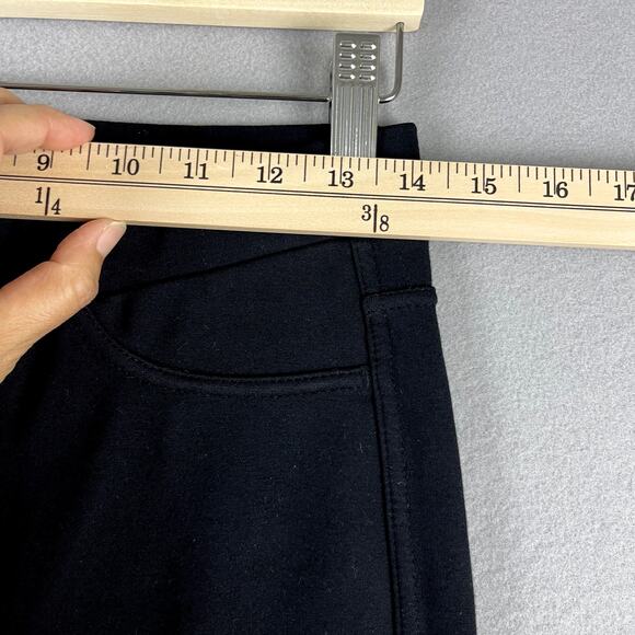 Roots Skinny Pull On Pants Womens Small Black Stretch Pockets Classic Basic - Picture 5 of 14